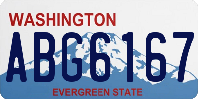 WA license plate ABG6167