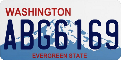 WA license plate ABG6169