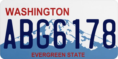 WA license plate ABG6178