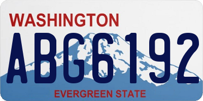 WA license plate ABG6192