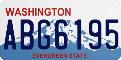 WA license plate ABG6195