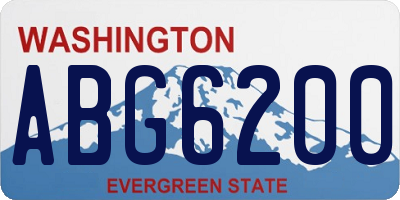 WA license plate ABG6200