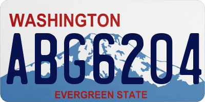 WA license plate ABG6204