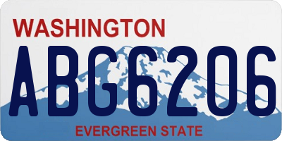 WA license plate ABG6206
