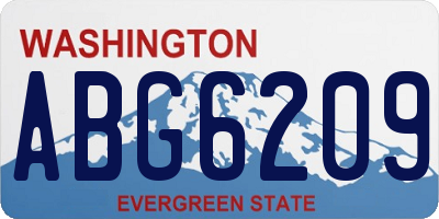 WA license plate ABG6209