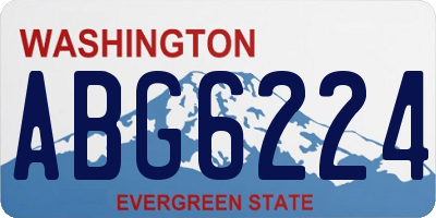 WA license plate ABG6224