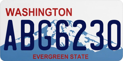 WA license plate ABG6230