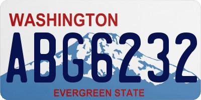 WA license plate ABG6232
