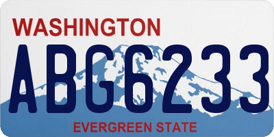 WA license plate ABG6233