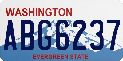 WA license plate ABG6237