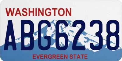 WA license plate ABG6238