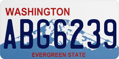 WA license plate ABG6239