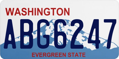 WA license plate ABG6247