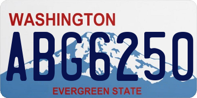 WA license plate ABG6250