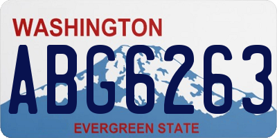 WA license plate ABG6263
