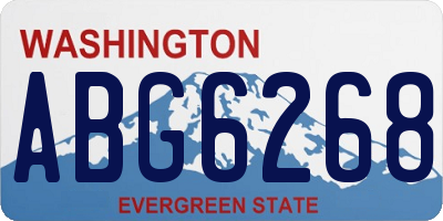 WA license plate ABG6268