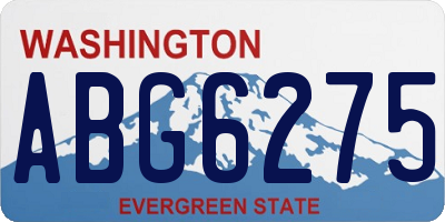 WA license plate ABG6275