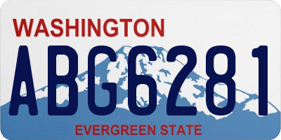 WA license plate ABG6281