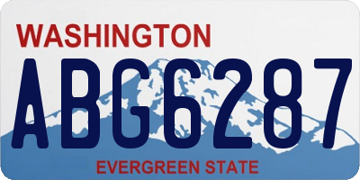 WA license plate ABG6287