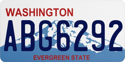 WA license plate ABG6292