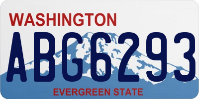WA license plate ABG6293