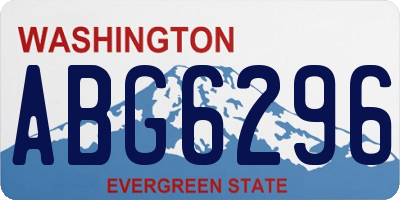 WA license plate ABG6296