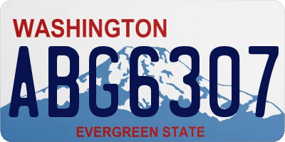 WA license plate ABG6307