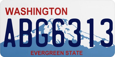 WA license plate ABG6313