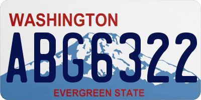 WA license plate ABG6322