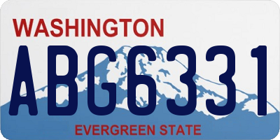 WA license plate ABG6331