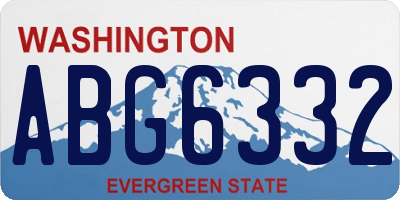 WA license plate ABG6332