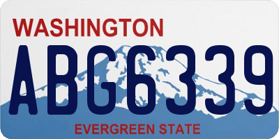 WA license plate ABG6339