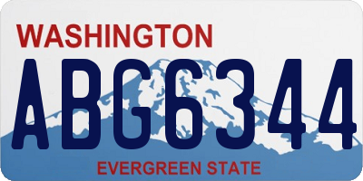 WA license plate ABG6344