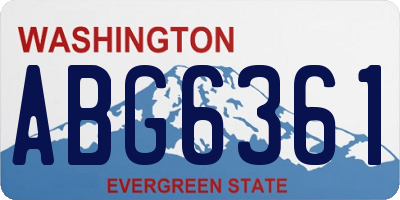 WA license plate ABG6361