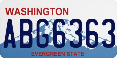 WA license plate ABG6363