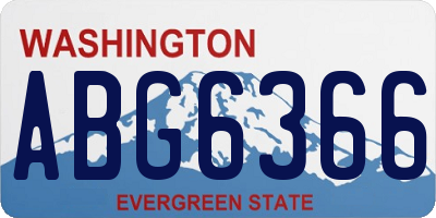 WA license plate ABG6366