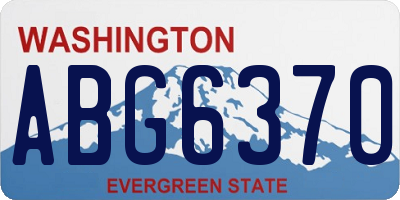 WA license plate ABG6370