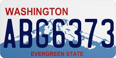 WA license plate ABG6373