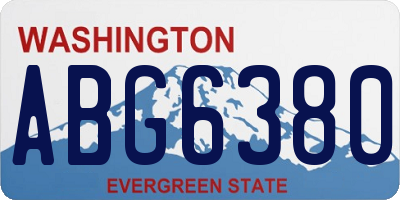 WA license plate ABG6380