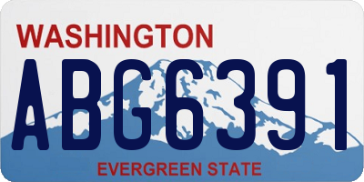 WA license plate ABG6391