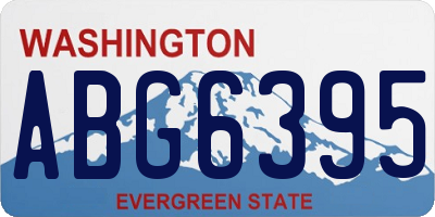 WA license plate ABG6395