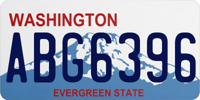 WA license plate ABG6396