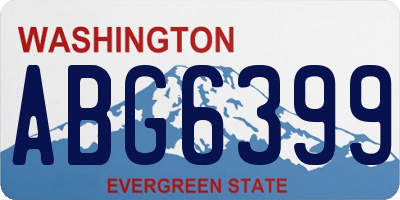 WA license plate ABG6399