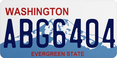 WA license plate ABG6404