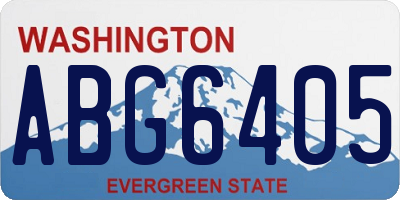 WA license plate ABG6405