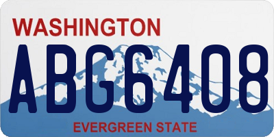 WA license plate ABG6408