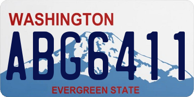 WA license plate ABG6411