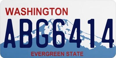 WA license plate ABG6414