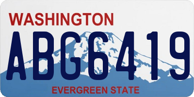 WA license plate ABG6419