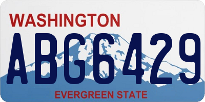 WA license plate ABG6429